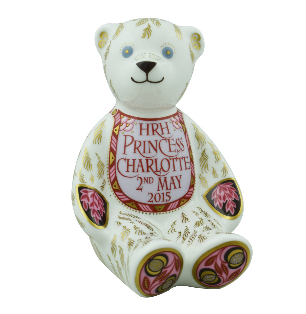 Royal Crown Derby Princess Charlotte Teddy Bear-Paperweights-Goviers