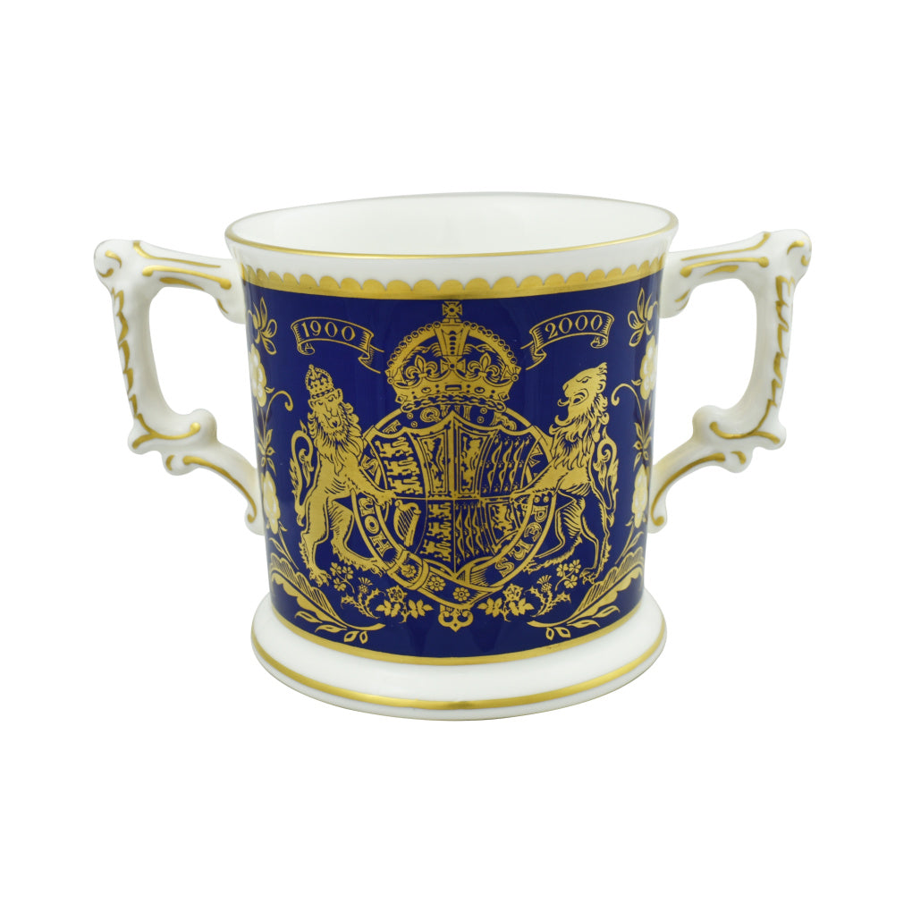 Royal Crown Derby Queen Mother 100th Birthday Loving Cup-Commemoratives-Goviers
