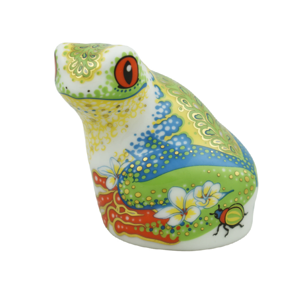 Royal Crown Derby Red Eyed Tree Frog-Paperweights-Goviers