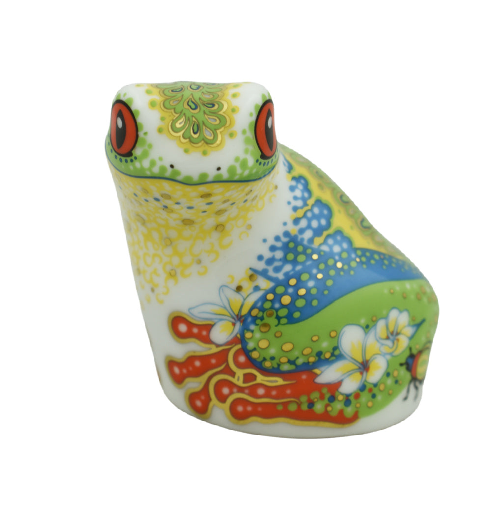 Royal Crown Derby Red Eyed Tree Frog-Paperweights-Goviers