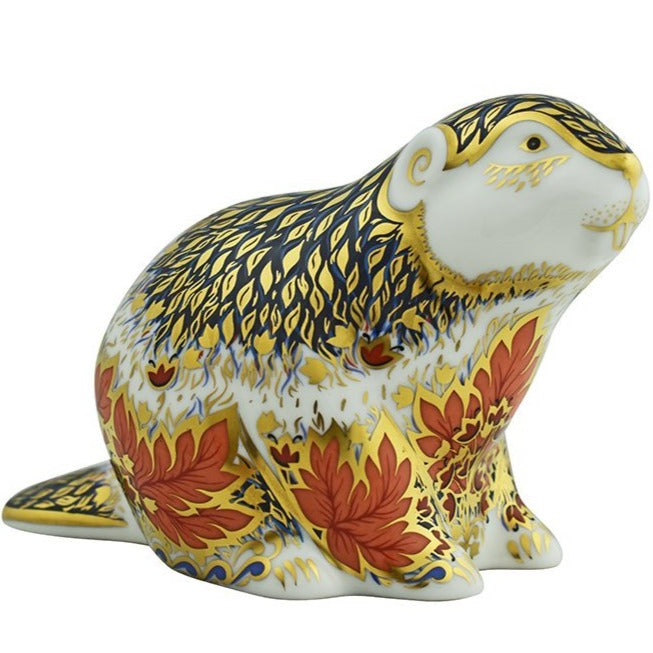 Royal Crown Derby Riverbank Beaver-Paperweights-Goviers