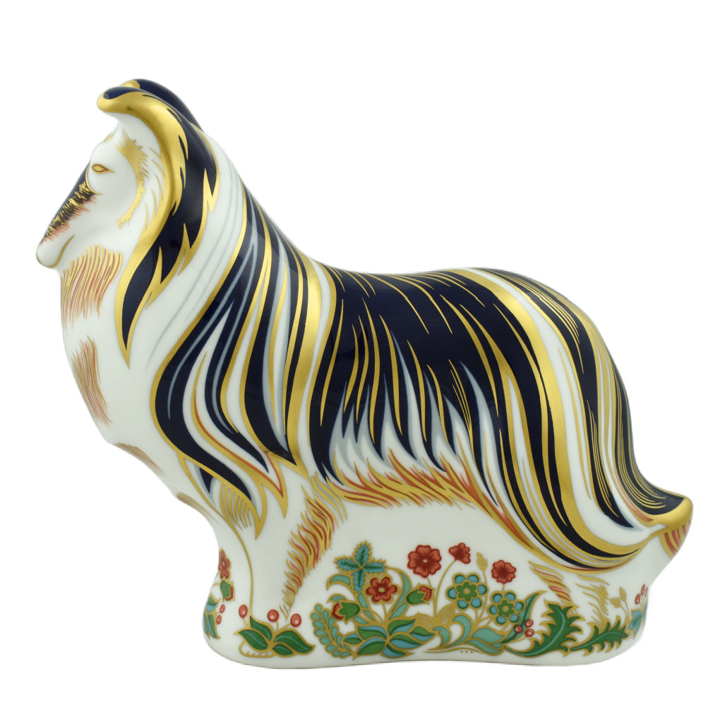 Royal Crown Derby Rough Collie-Paperweights-Goviers