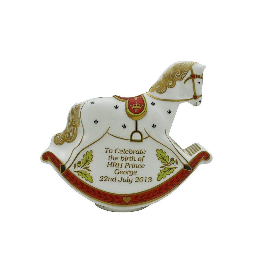 Royal Crown Derby Royal Baby Rocking Horse-Paperweights-Goviers