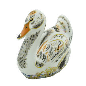Royal Crown Derby Royal Cygnets George, Charlotte & Louis-Paperweights-Goviers