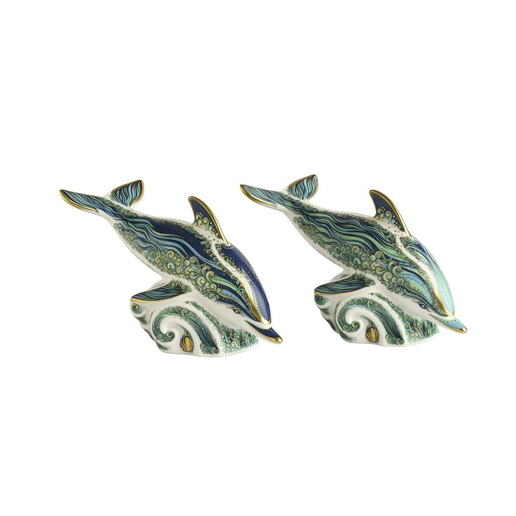 Royal Crown Derby Royal Dolphins Harry & Meghan PreLoved-Collectables-Goviers