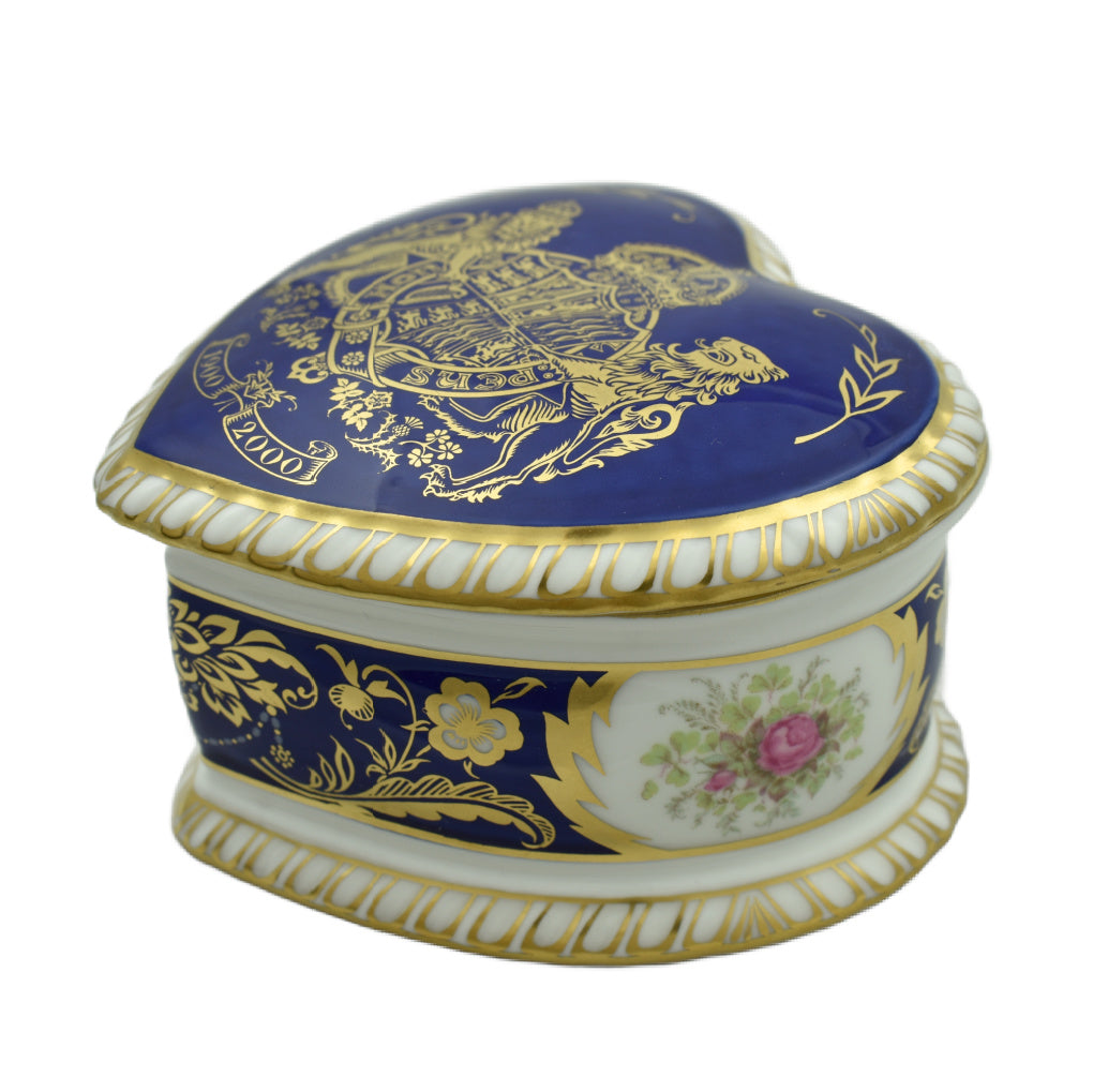 Royal Crown Derby Royal Heart Box-Paperweights-Goviers