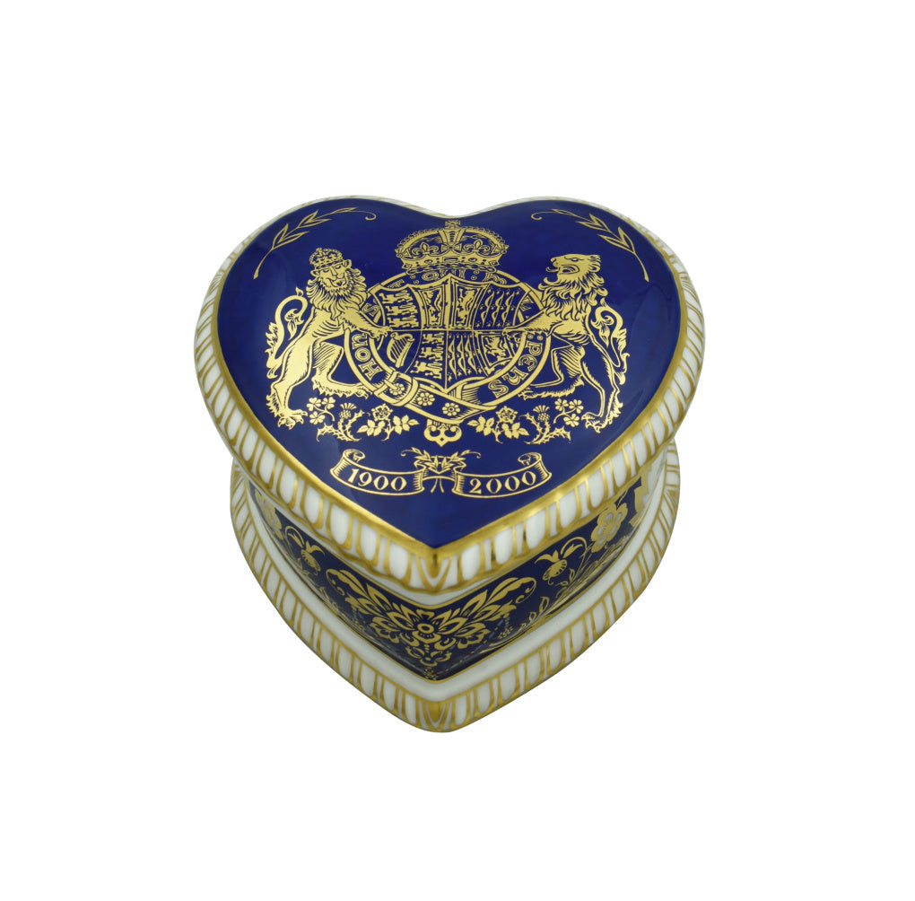 Royal Crown Derby Royal Heart Box-Paperweights-Goviers