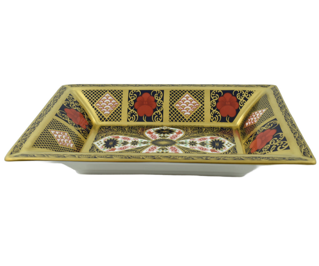 Royal Crown Derby SGB Golden Anniversary Rectangular Tray-Home Accessories-Goviers