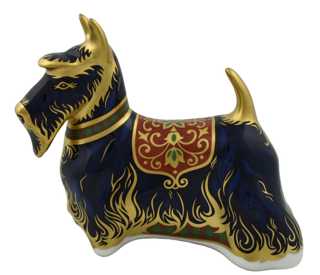 Royal Crown Derby Scottish Terrier-Paperweights-Goviers