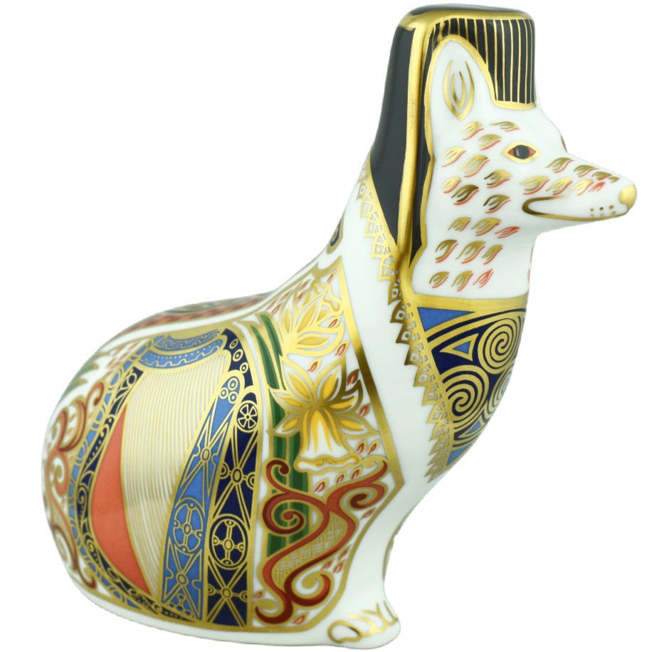 Royal Crown Derby Sion the Welsh Corgi-Paperweights-Goviers