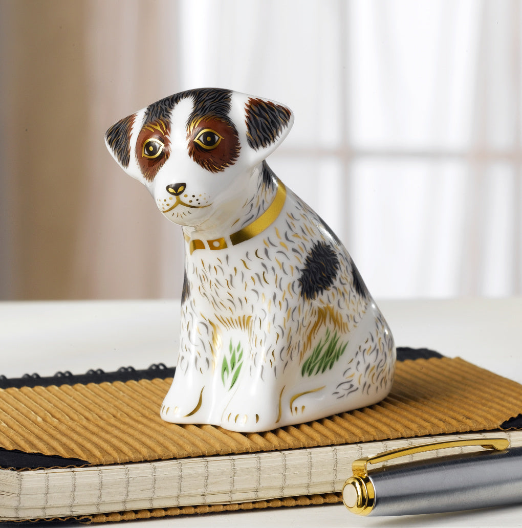 Royal Crown Derby Sitting Puppy Bertie New-Collectables-Goviers