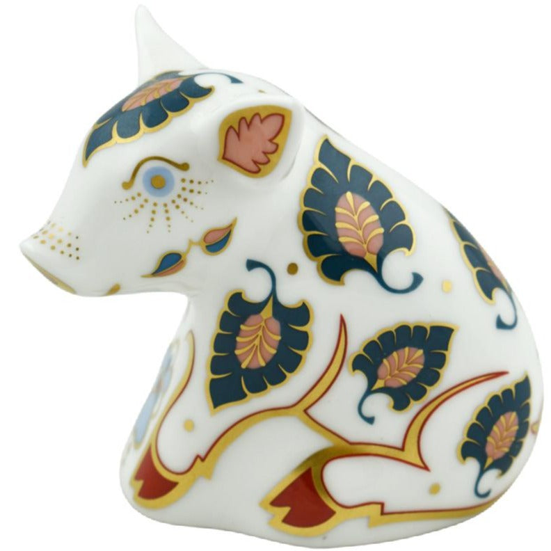 Royal Crown Derby Snuffle Piglet-Paperweights-Goviers
