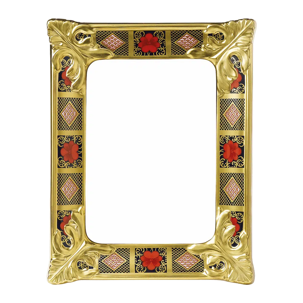 Royal Crown Derby Solid Gold Band Picture Frame, small-Home Accessories-Goviers