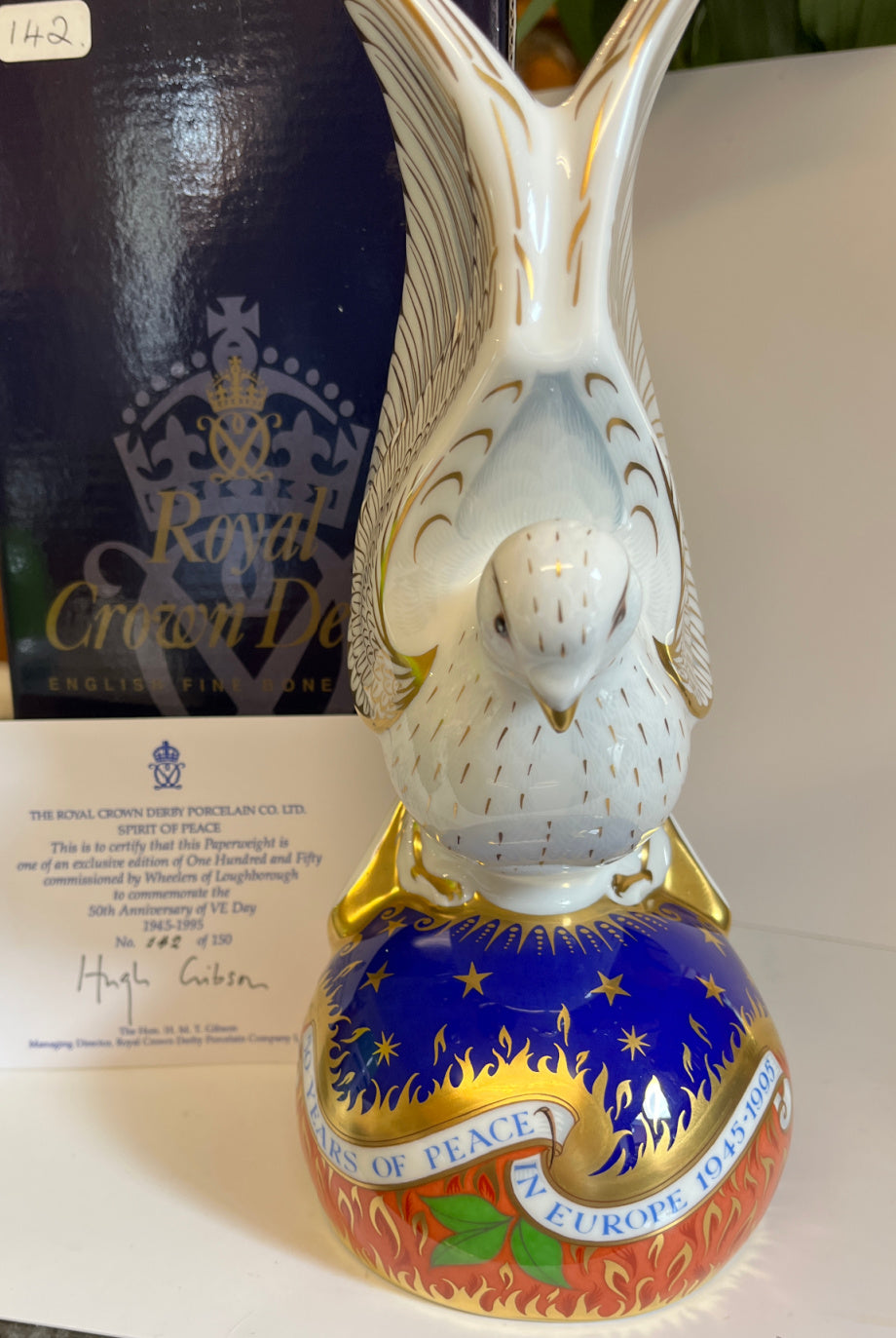 Royal Crown Derby Spirit of Peace Dove-Paperweights-Goviers