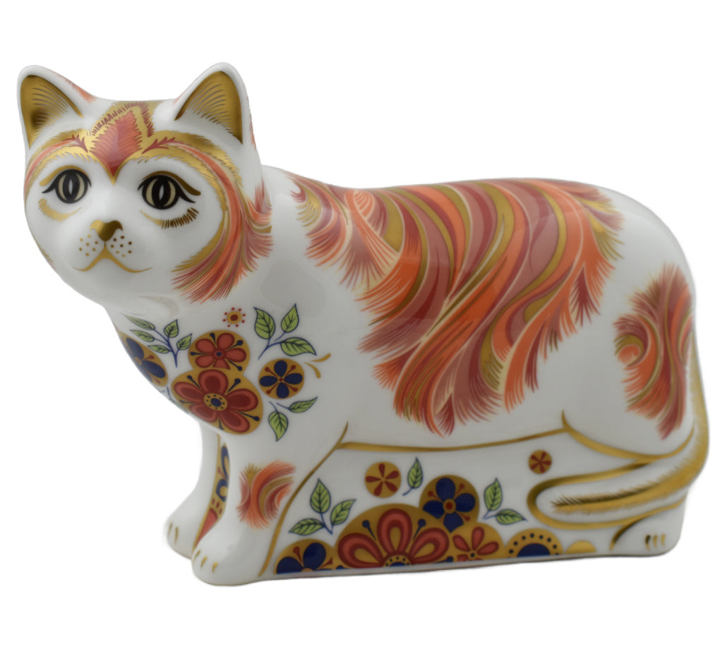 Royal Crown Derby Sugar Cat-Paperweights-Goviers