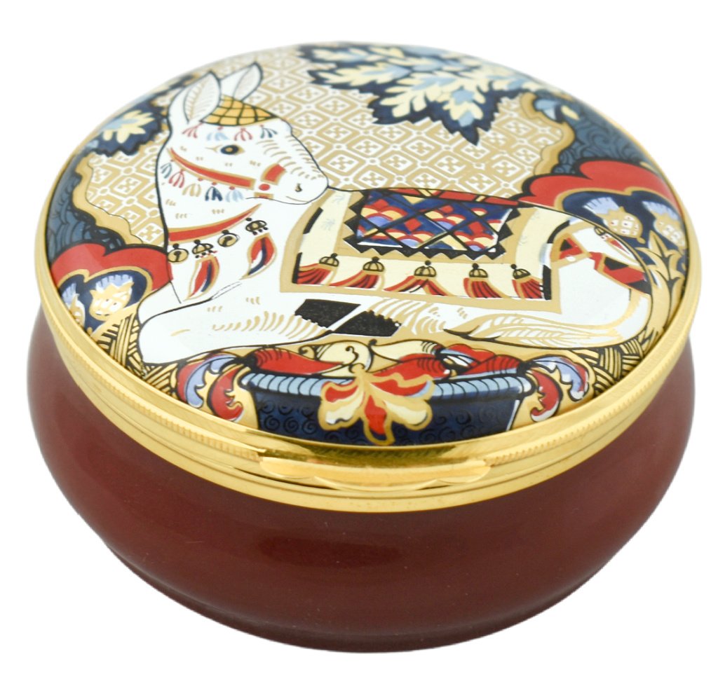 Royal Crown Derby Thistle Donkey Enamel Box-Collectables-Goviers