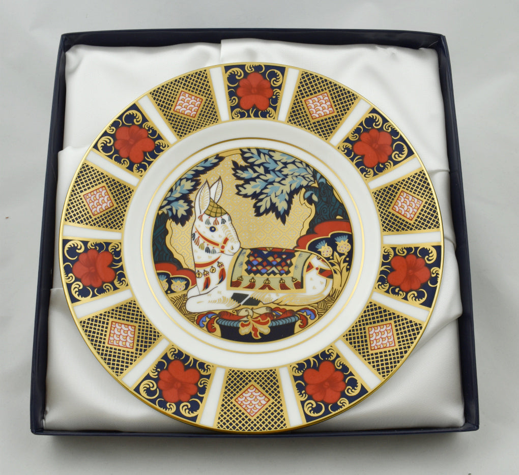 Royal Crown Derby Thistle Donkey Plate-Collectables-Goviers