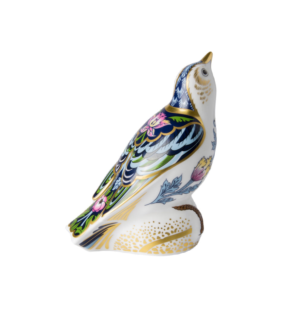 Royal Crown Derby Thrush Strawberry Thief PreLoved-Paperweights-Goviers