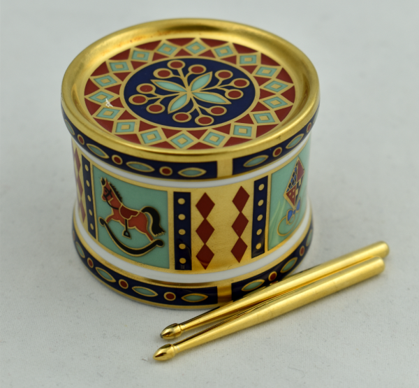 Royal Crown Derby Toy Drum-Paperweights-Goviers