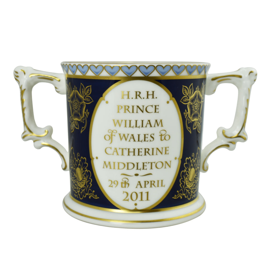 Royal Crown Derby W & C Royal Wedding Loving Cup-Commemoratives-Goviers