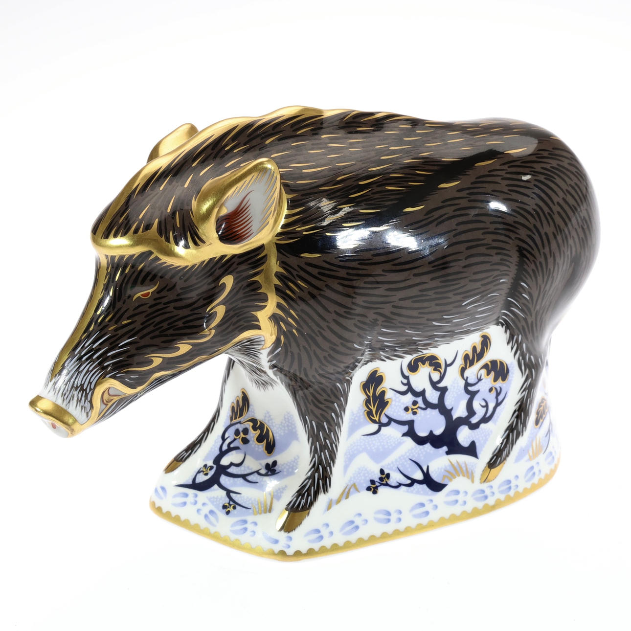 Royal Crown Derby Wild Boar-Paperweights-Goviers