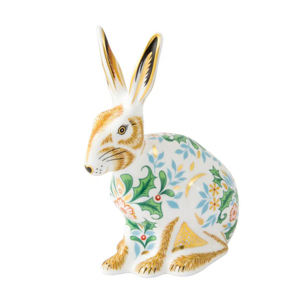 Royal Crown Derby Winter Hare New-Goviers