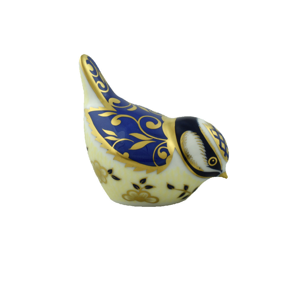 Royal Crown Derby Wye Bluetit-Paperweights-Goviers