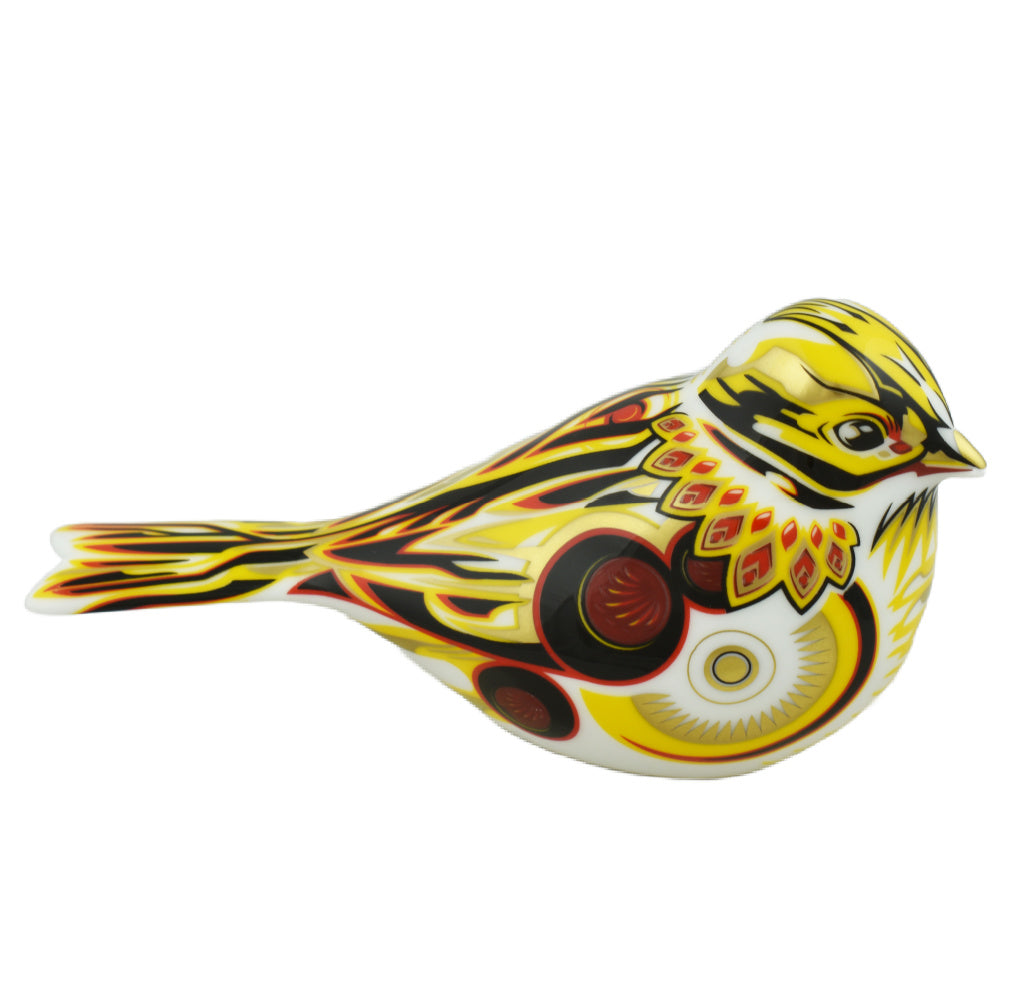 Royal Crown Derby Yellow Hammer-Paperweights-Goviers