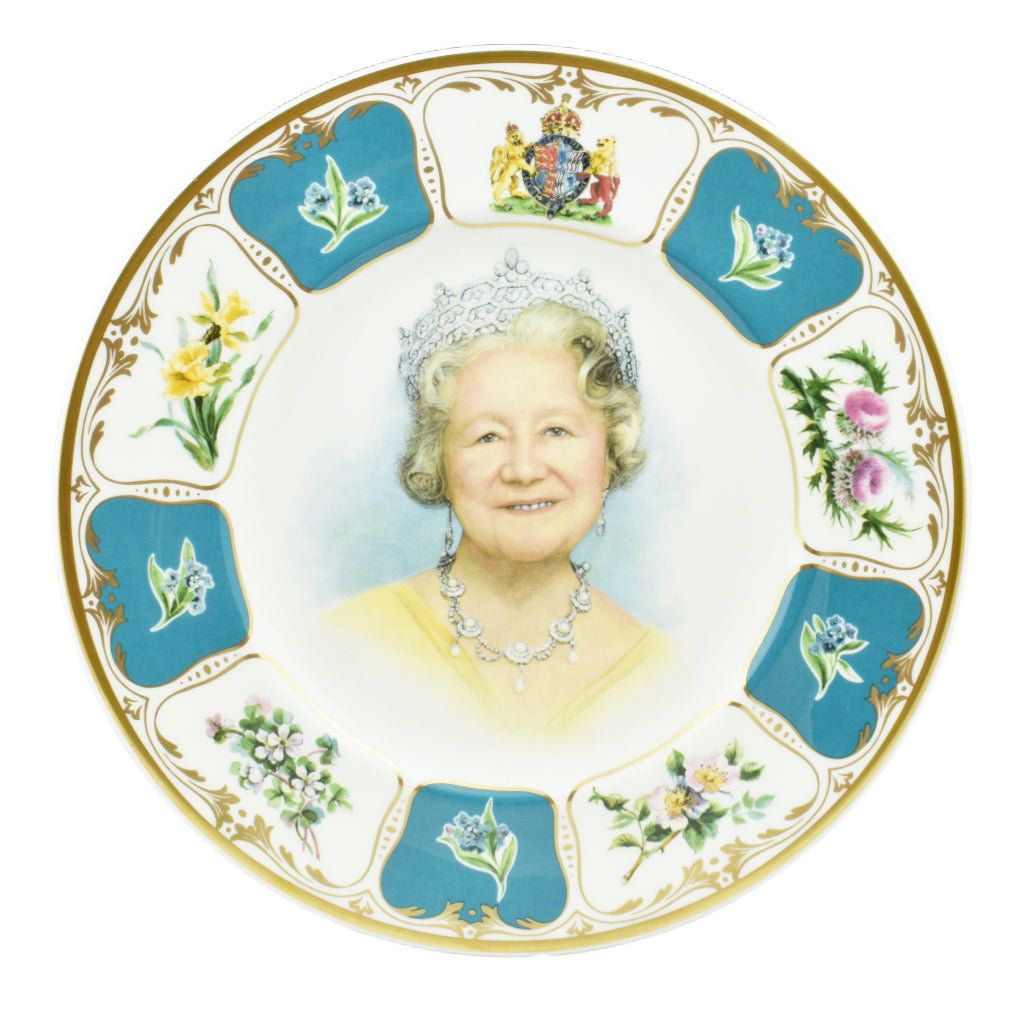 Royal Doulton Her Majesty the Queen Mother Portrait Plate-Royal Commemorative-Goviers
