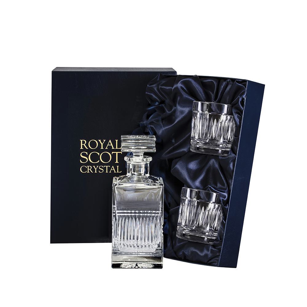 Royal Scot Crystal Art Deco 1 Whisky Set-Home & Garden > Kitchen & Dining > Tableware > Drinkware-Goviers