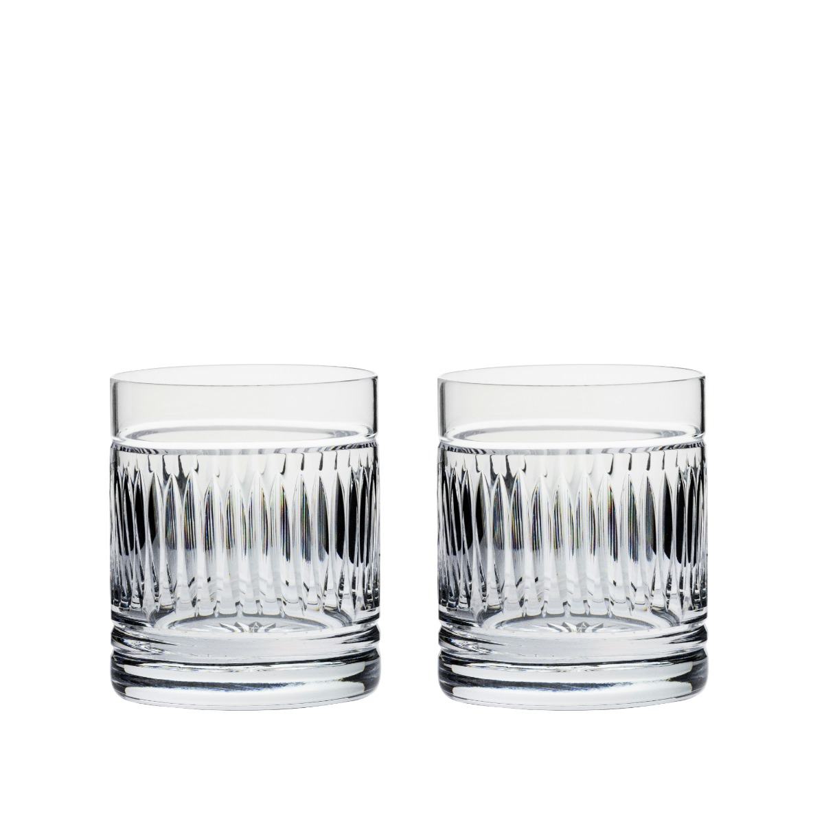 Royal Scot Crystal Art Deco Large On the Rocks Tumblers Set of 2-Home & Garden > Kitchen & Dining > Tableware > Drinkware-Goviers