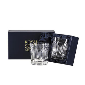 Royal Scot Crystal Art Deco Large Tumblers Set of 2-Home & Garden > Kitchen & Dining > Tableware > Drinkware-Goviers