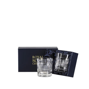 Royal Scot Crystal Art Deco Large Tumblers Set of 2-Home & Garden > Kitchen & Dining > Tableware > Drinkware-Goviers