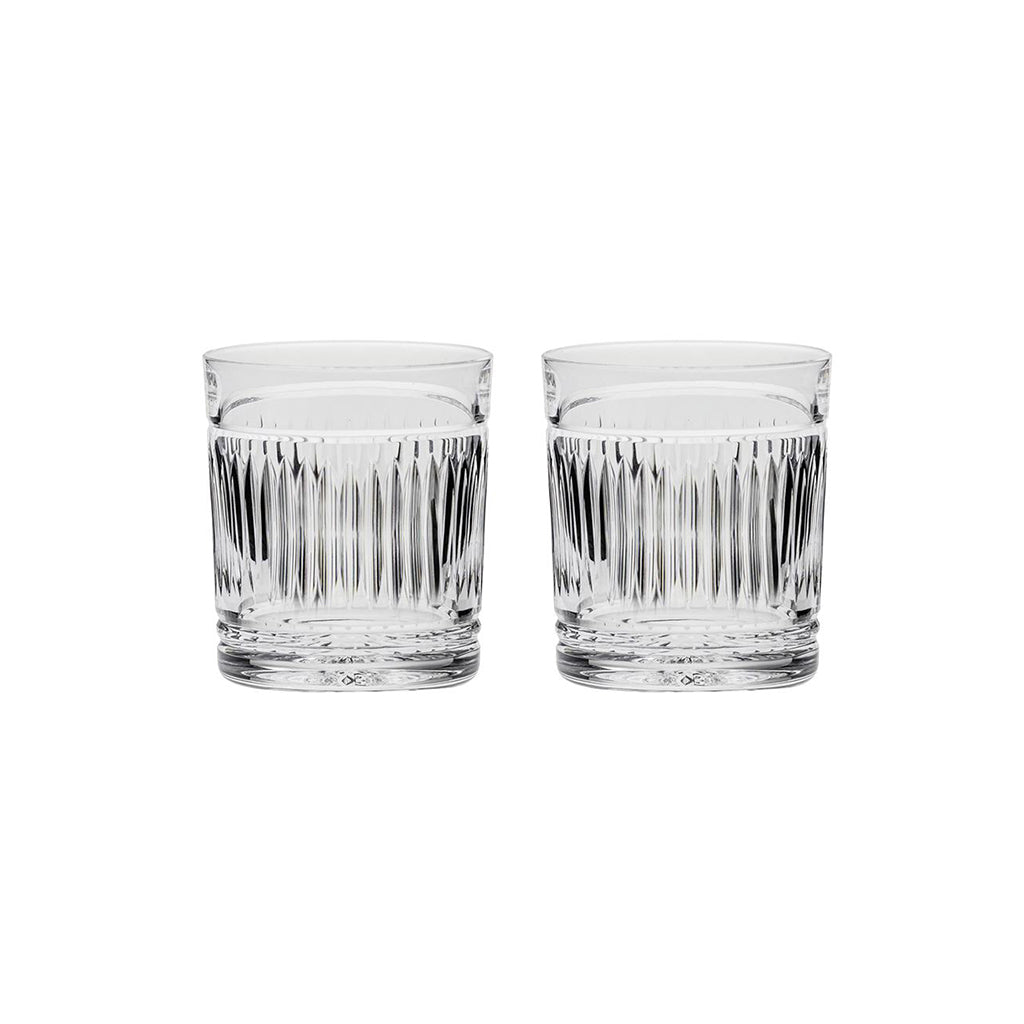 Royal Scot Crystal Art Deco Large Tumblers Set of 2-Home & Garden > Kitchen & Dining > Tableware > Drinkware-Goviers