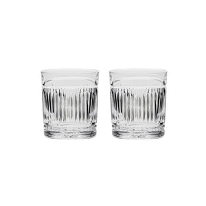 Royal Scot Crystal Art Deco Large Tumblers Set of 2-Home & Garden > Kitchen & Dining > Tableware > Drinkware-Goviers