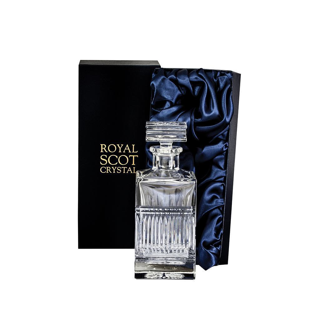 Royal Scot Crystal Art Deco Square Spirit Decanter-Home & Garden > Kitchen & Dining > Tableware > Drinkware-Goviers