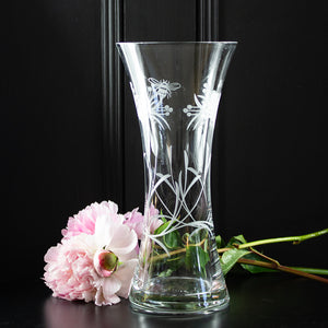 Royal Scot Crystal Bee & Honeysuckle Large Waisted Vase 30 cm