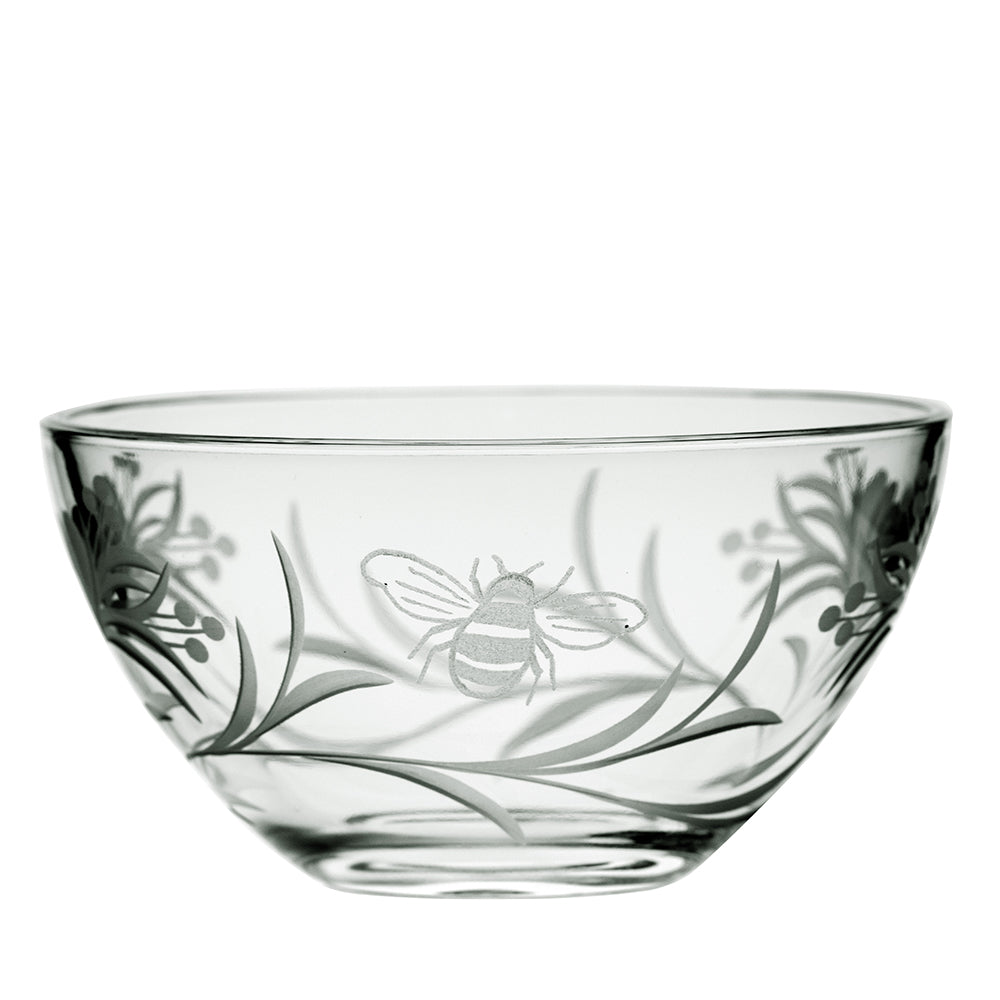 Royal Scot Crystal Bee & Honeysuckle Small Bowl 5"-Home & Garden > Kitchen & Dining > Tableware > Drinkware-Goviers