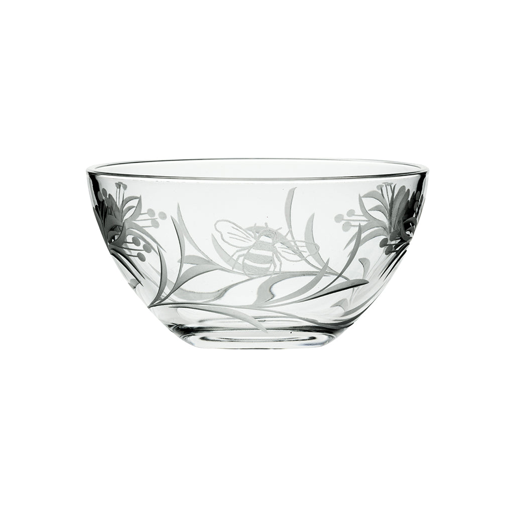 Royal Scot Crystal Bee & Honeysuckle Small Bowl 5"-Home & Garden > Kitchen & Dining > Tableware > Drinkware-Goviers