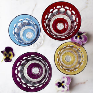 Royal Scot Crystal Belgravia Mixed Colours Large Crystal Tumblers Set of 4-Goviers