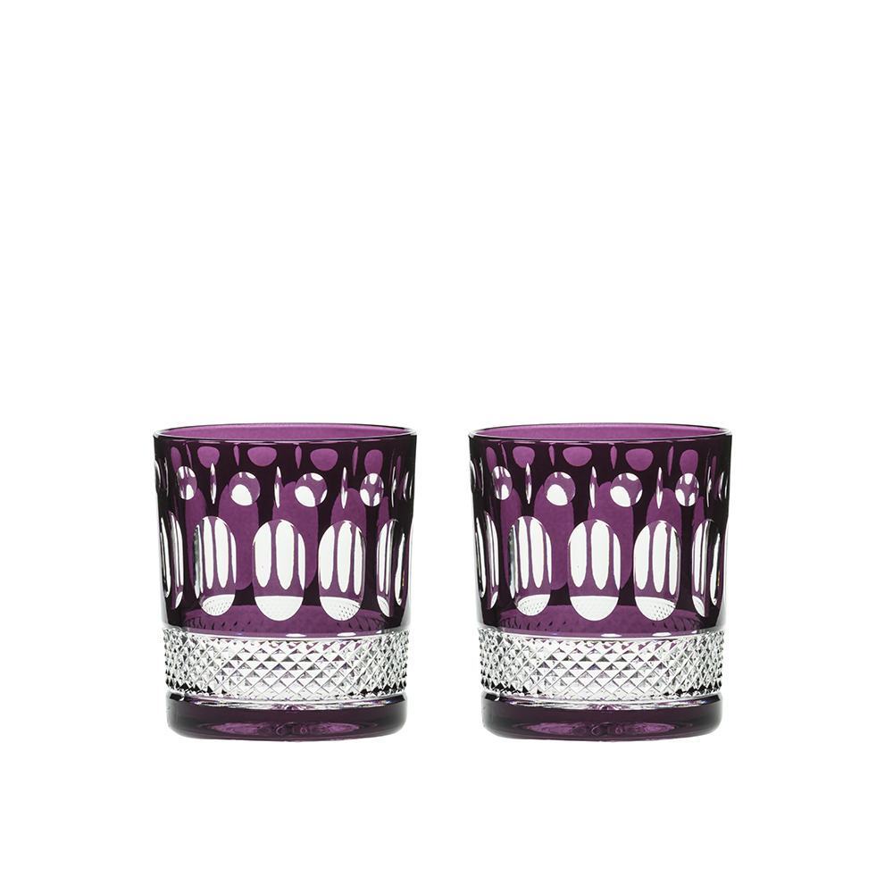 Royal Scot Crystal Belgravia Mulberry Large Crystal Tumblers Set of 2-Goviers