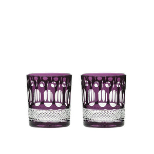 Royal Scot Crystal Belgravia Mulberry Large Crystal Tumblers Set of 2-Goviers