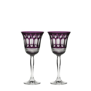 Royal Scot Crystal Belgravia Mulberry Large Crystal Wine Glasses Set of 2-Goviers