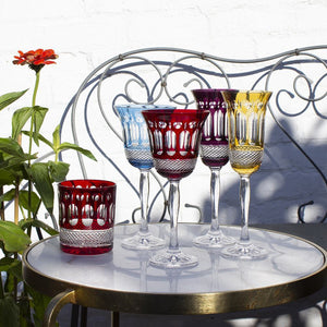 Royal Scot Crystal Belgravia Ruby Red Set of 2 Large Wine Glasses - DELIVERY AUGUST-Goviers