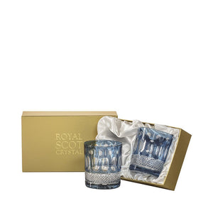 Royal Scot Crystal Belgravia Sky Blue Large Crystal Tumblers Set of 2-Goviers