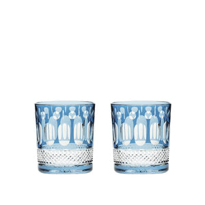 Royal Scot Crystal Belgravia Sky Blue Large Crystal Tumblers Set of 2-Goviers