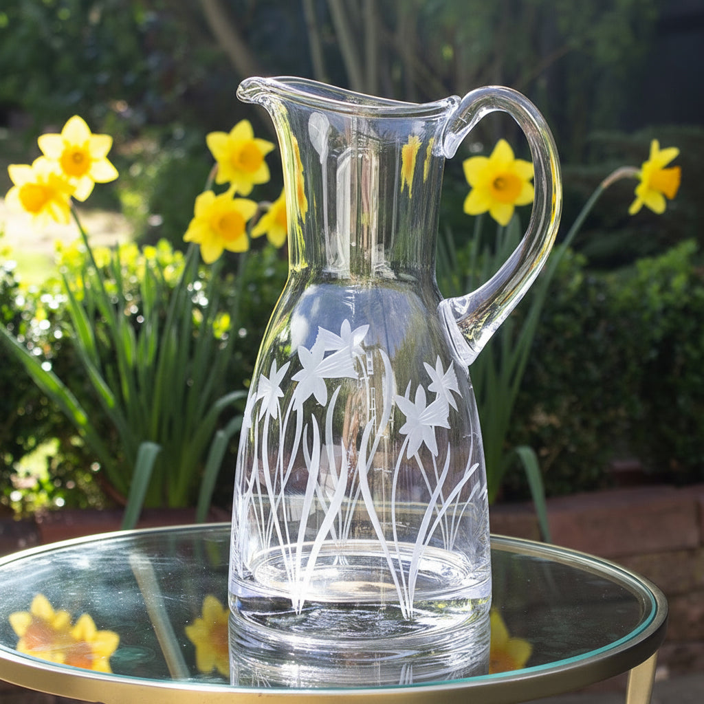 Royal Scot Crystal Daffodil Large 1.5 Litre Jug-Goviers