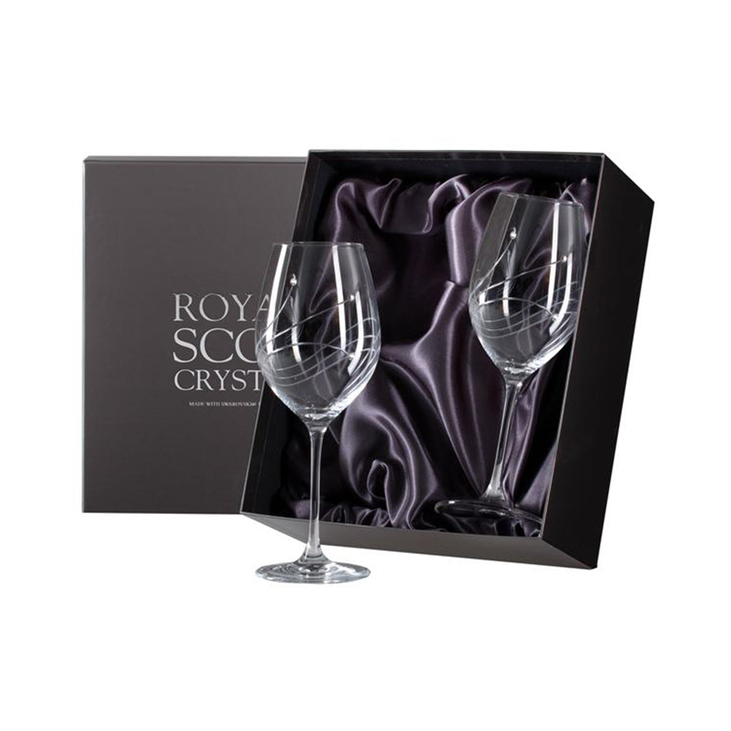 Royal Scot Crystal Diamante Goblet Set of 2-Home & Garden > Kitchen & Dining > Tableware > Drinkware-Goviers