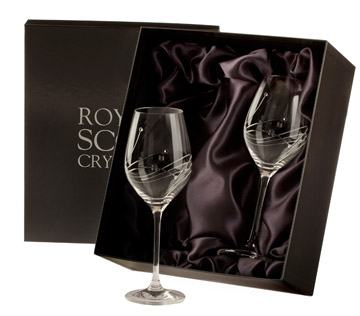 Royal Scot Crystal Diamante Large Wine Glass Set of 2-Home & Garden > Kitchen & Dining > Tableware > Drinkware-Goviers