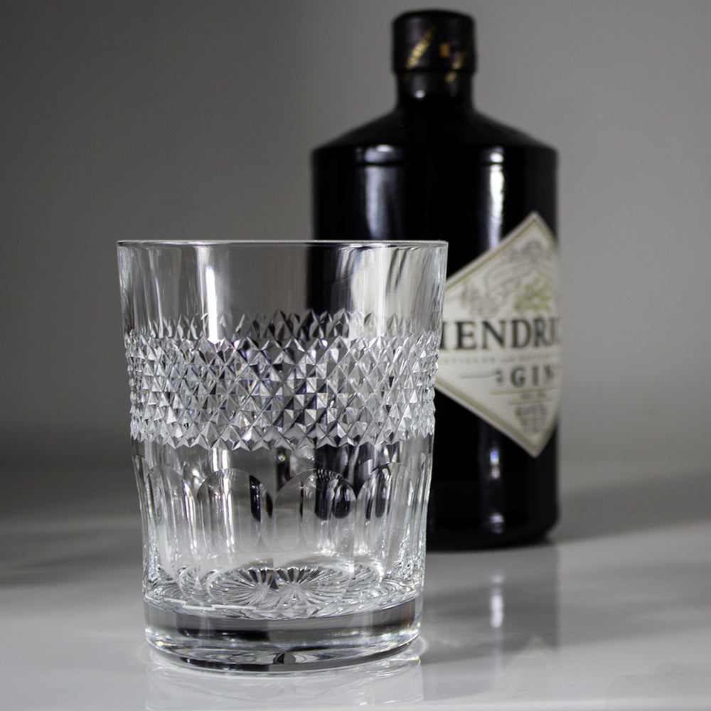 Royal Scot Crystal Diamonds Large On The Rocks Tumblers Set of 2-Goviers
